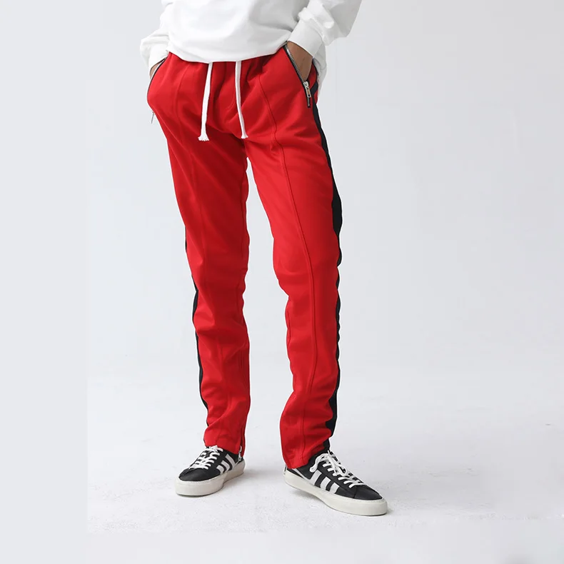 mens track pants with side stripe