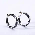 New Designs Jewelry Wholesale Body jewelry unique trendy round ring hoop acrylic resin earrings for Women