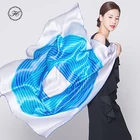 Factory 2017 Popular Hand Made Print pure Silk Scarf 140*140cm