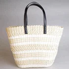 2018 new fashion paper crochet bag stripe tote bags handmade envelope clutch bags for girls