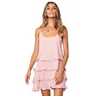 New Arrivals Women Linen Clothes Summer Sleeveless Solid Short Mini Dress