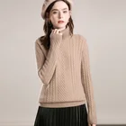 fashion womans knitted top pink sexy turtle neck ladies fancy cashmere wool sweater