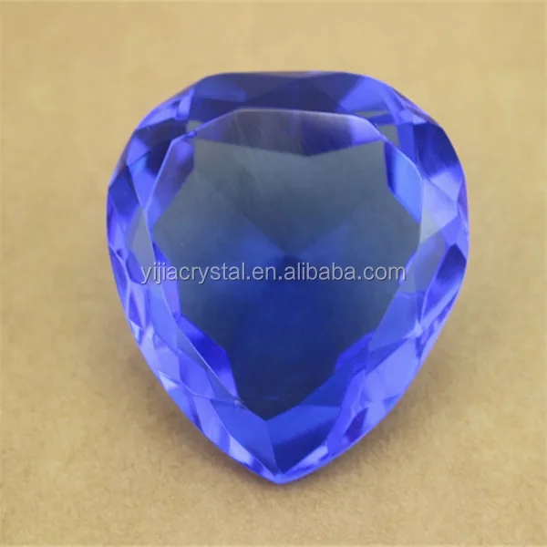 2015 Warna Biru Berbentuk Hati Kristal Berlian Buy Product Alibaba