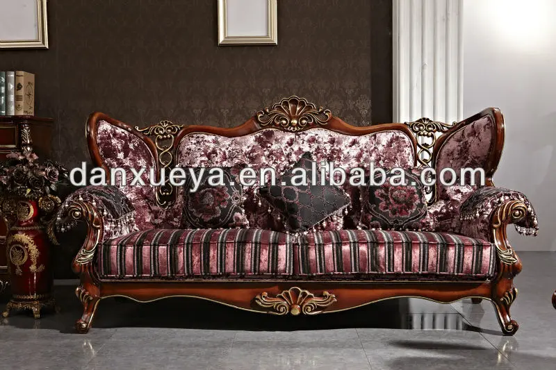 Antique Wooden Carved European Style Luxury Living Room Furniture