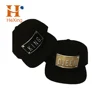 Custom Golden Metal Plate Logo 5 Panel Snapback Caps Hats