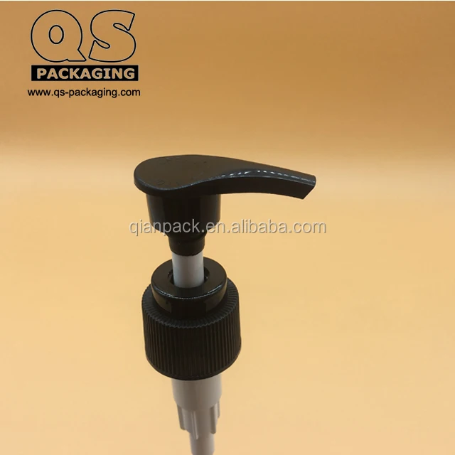 22/410 black lotion pump with long nozzle and clip lock