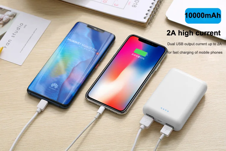 Small Super Slim 10000mAh Power Bank Portable Charger External Battery - ANKUX.COM