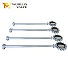 Food grade F51 F51 F53 F55 duplex stainless steel extension spindle lug butterfly valve