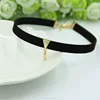 New Fashion Velvet Suede Choker Necklace Gold Plated Black Rectangle Pendant Vintage Woman Gift Hot