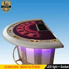 Luxury Casino Electronic LED Blackjack Poker Game Table With Wooden Leg