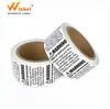 roll packaging wholesales plastic bag suffocation warning private label stickers printing