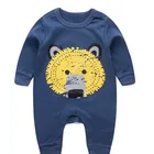 small animal print baby's romper 2018 new spring and autumn baby clothes