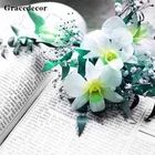 Famous Acrylic Painting Artists Modern White Orchid Flower Oil Painting