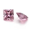 Luster pink color synthetic diamond square shaped loose gemstone for jewelry ring