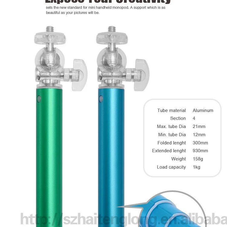 2014 Deluxe Camera compatible selfie tongsis monopod with bluetooth