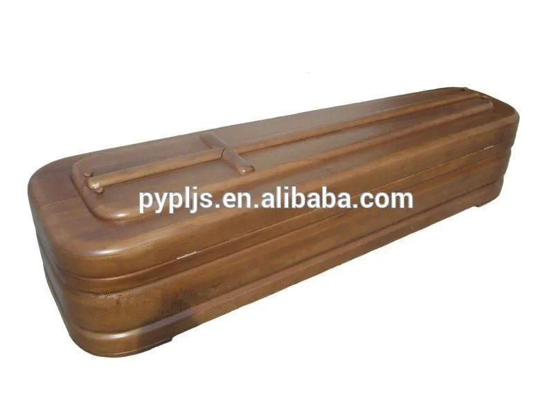 polished soild wood coffin funeral caskets