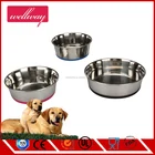 Stainless steel dog bowl with silicone bottom