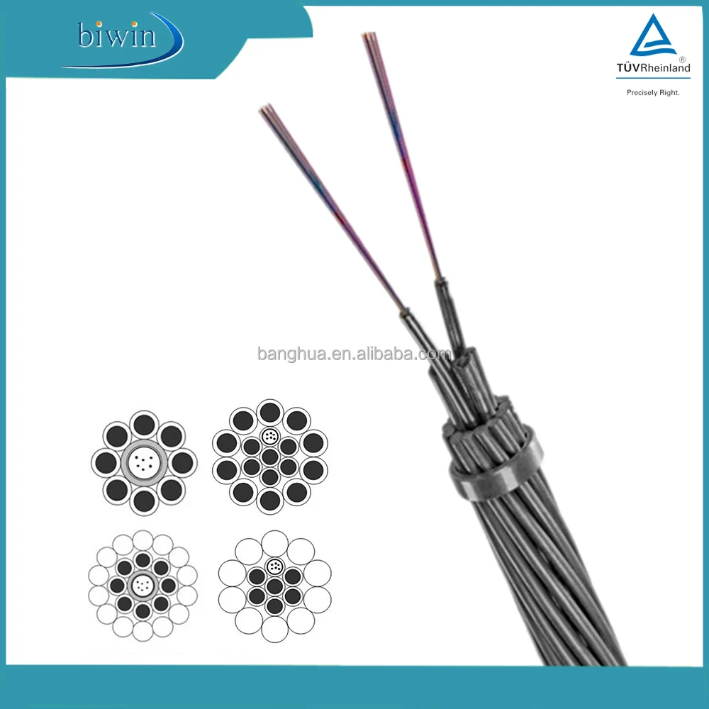 high quality 6 core opgw overhead ground wire fiber optic cable