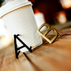Fashion custom paint metal drawing metal letters logo sign stand