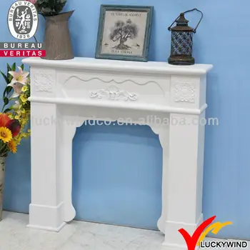 Beautiful White Shabby Chic Decorative Wood Fireplaces - Buy Decorative