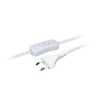 2.5A 250V VDE Euro plug with 303 switch lamp power cord H03VVH2-F 2X0.75 1.5/2.0meters