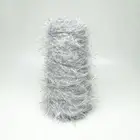 Manufacturer wholesale 100% polyester silver lurex feather fancy yarn for knitting socks sweaters and scarves