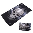 Black Seamless Skull Face Tube Mask Head Wrap Bandana
