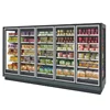 Remote closed glass door display freezer refrigerator for supermarket