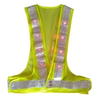 reflective high quality flashing led safety vest chaqueta reflectiva