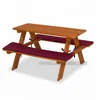 Stable sturdy design garden wooden beer garden table and bench 2 in 1 picnic table