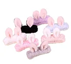 New girl flannel rabbit ears face washing face makeup bunny ear headband hair accessories