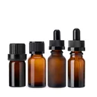 Different Essential oil drop bottle 15ml with black caps