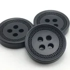Factory direct resin button men and women suit jacket button black circular resin button wholesale