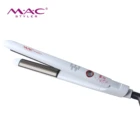 High quality White bullet Professional fashion flat iron ceramic private label hair straightener