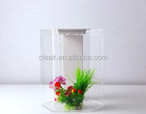 Cleair J'aimerais mini aquarium acrylique-hexagone MN-D