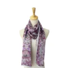 women cashmere feel printed acrylic and silk fashion winter head scarf and shawl