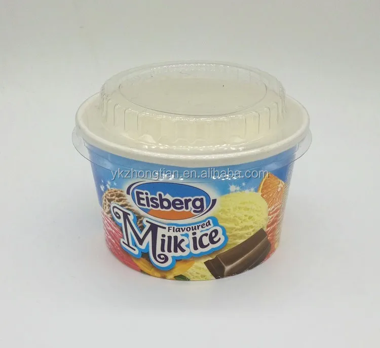 食品グレード冷凍使い捨て紙ヨーグルトカップ付きドーム蓋仕入れ・メーカー・工場