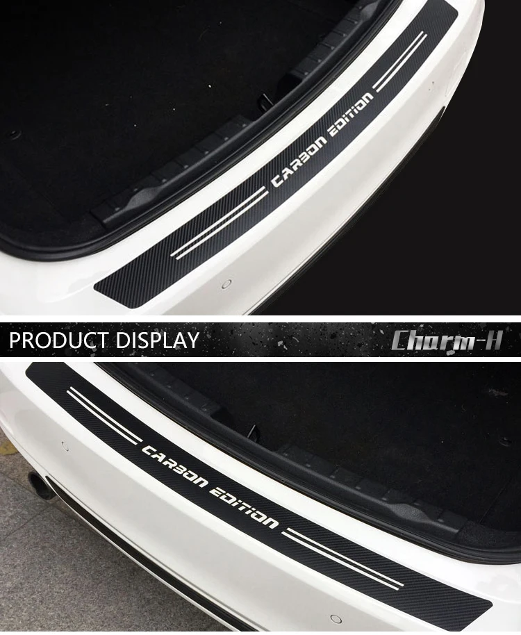 1-Piece Car Anti-Scratch Rubber Sill Plate – Rear Bumper Guard Protector Pad, Black, 104x9cm