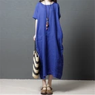 Summer Loose Ladies Linen Dresses in Stock