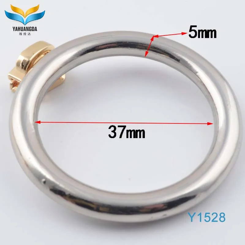 wholesale custom logo zinc alloy metal silver o ring for handbag hardware