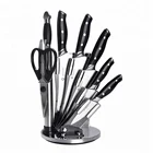 8PCS Stainless steel kitchen knife set with mirror forged handle