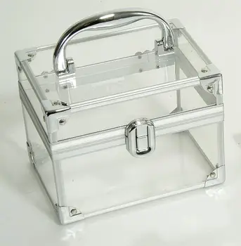 cosmetic clear case plastic larger acrylic