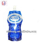 Pure Water Packaging Bottle Shaped Custom Pouch With Spout