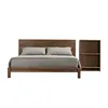 Top quality high-end market wooden bed room furniture bedroom set wood double bed designs with box