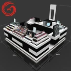Makeup display stand E1 mdf cosmetic shop kiosk design for mall