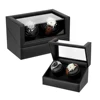 Sonny Watch Winder Black Leather 2 Motors Automatic Watch Winder for Mechanical Watch