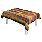 Colorful custom export polyester party christmas waterproof decoration plastic table cloth