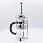heat resistant 850ml borosilicate glass french press/coffee plunger coffee maker with infuser