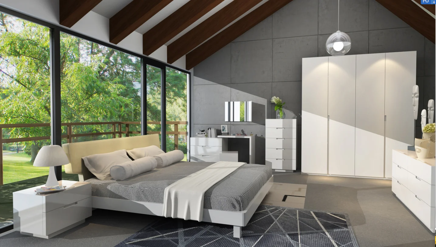 Pvc Modern Mdf White Polish Lacquer Bedroom Furniture Set View White Polish Lacquer Bedroom Furniture Zhong Ge Product Details From Foshan Zhongge