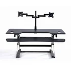 STARSDOVE Durable latest height adjustable monitor riser stand with keyboard riser